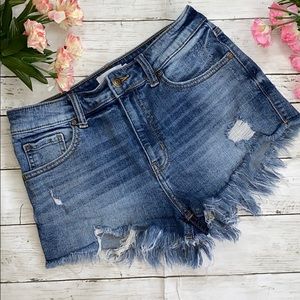 Windsor High Rise High Waister Ripped Jean Shorts